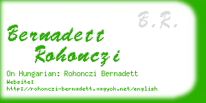 bernadett rohonczi business card